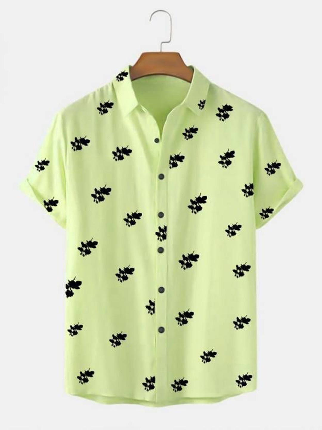 

iCome Men Multi Stripes Opaque Printed Casual Shirt, Green