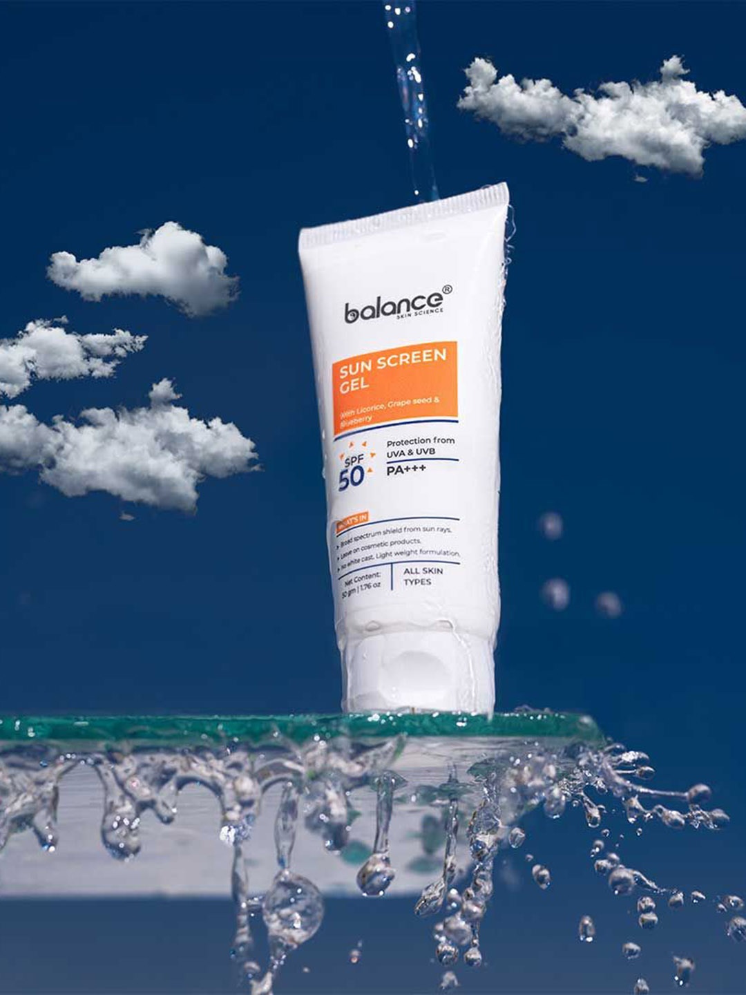 

Balance Skin Science Sunscreen Gel With SPF 50+- 50 g, White