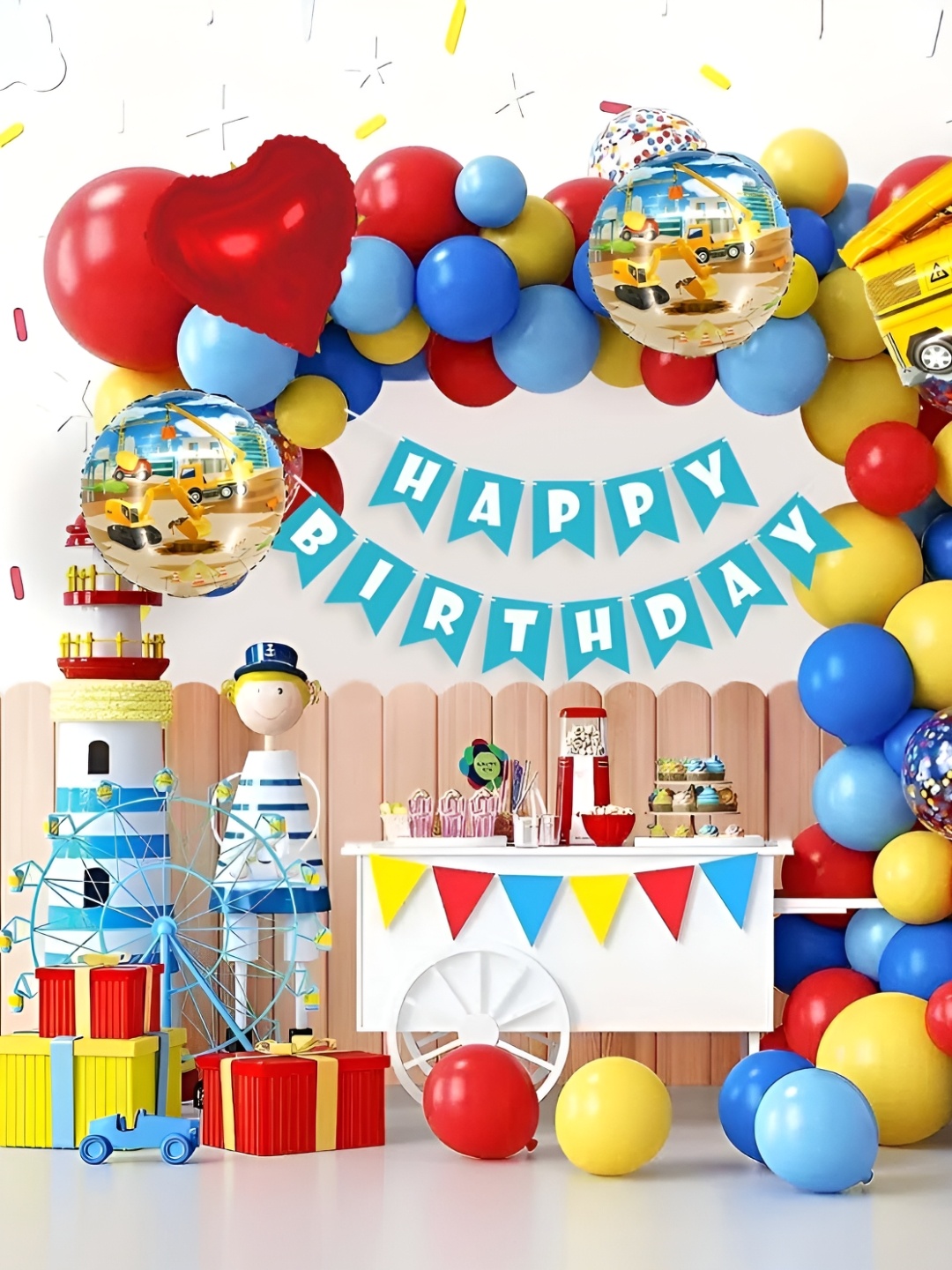 

Special You 67 Pcs Blue & Red Textured Birthday Decorations