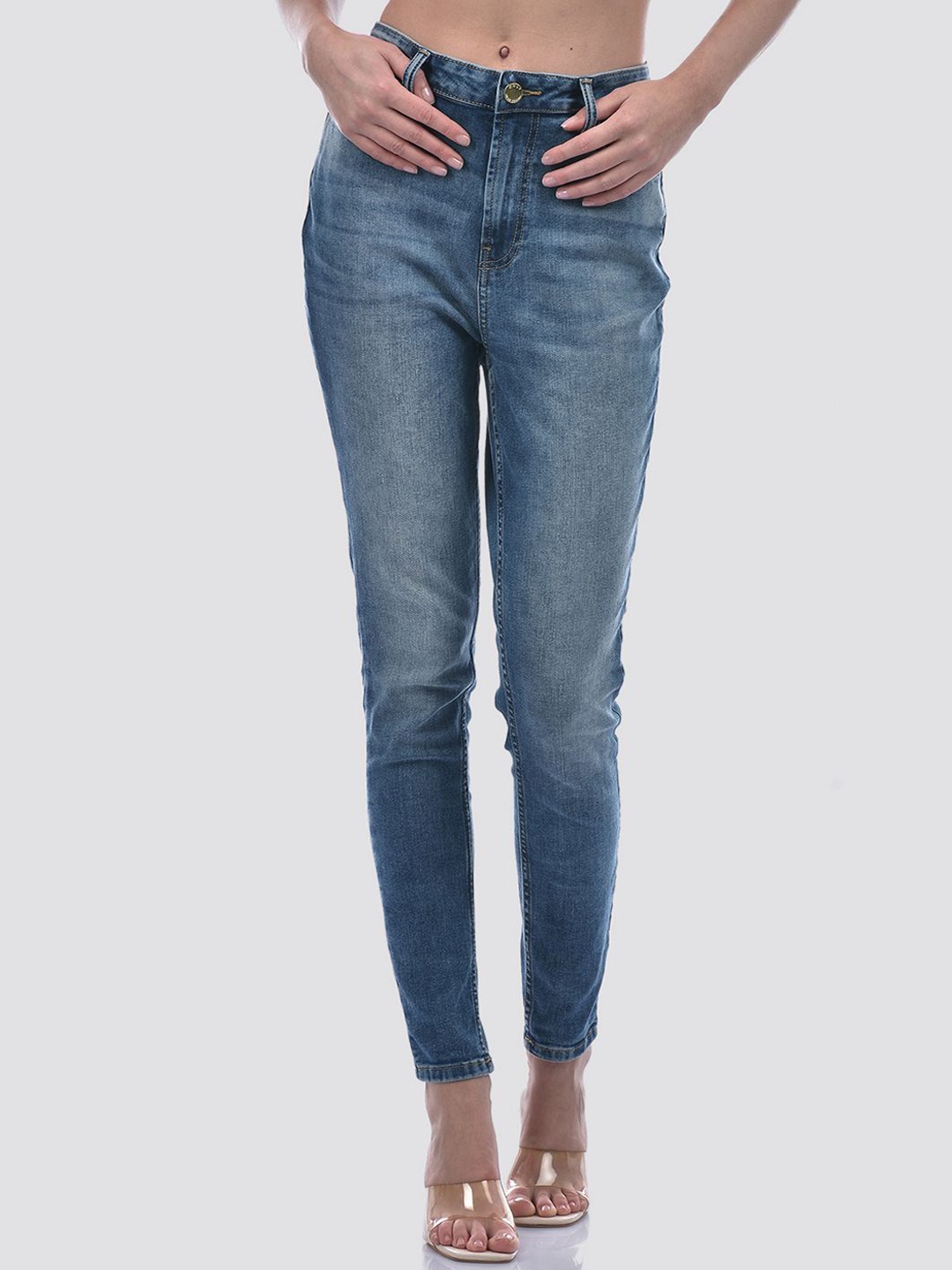 

ONLY Women Slim Fit Mid-Rise Light Fade Jeans, Blue