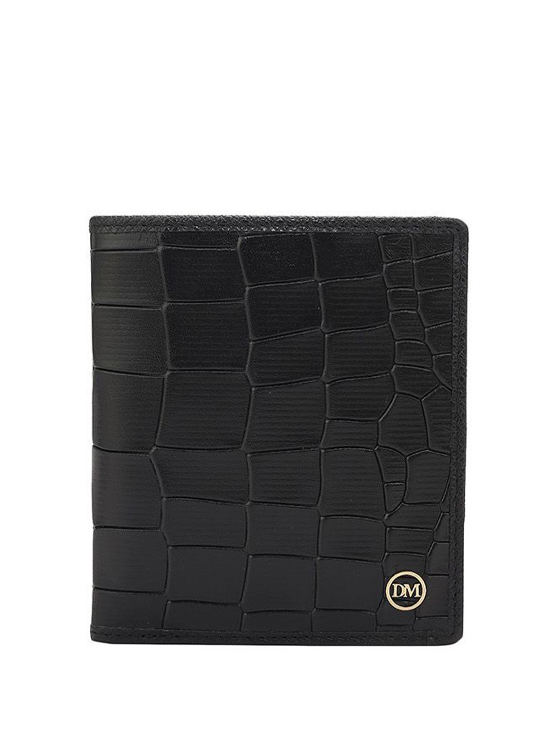 

Da Milano Men Leather Two Fold Wallet, Black