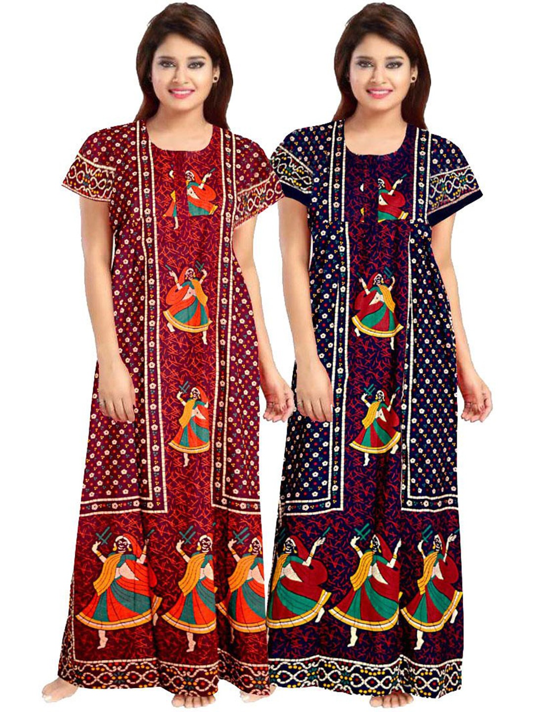 

PR PINK ROYAL Printed Maxi Nightdress, Blue