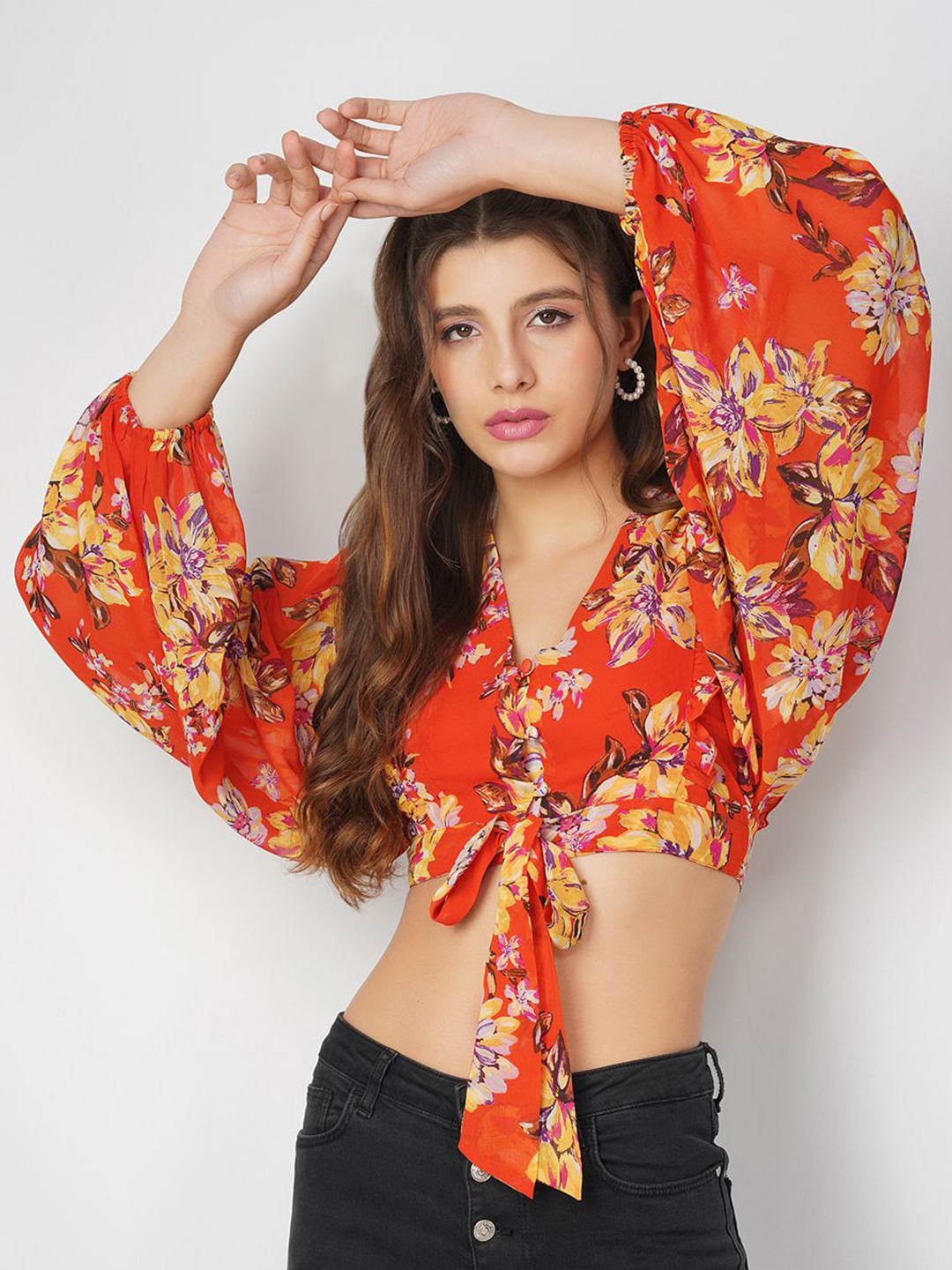 

HERE&NOW Floral Print Fit & Flare Mini Dress, Multi