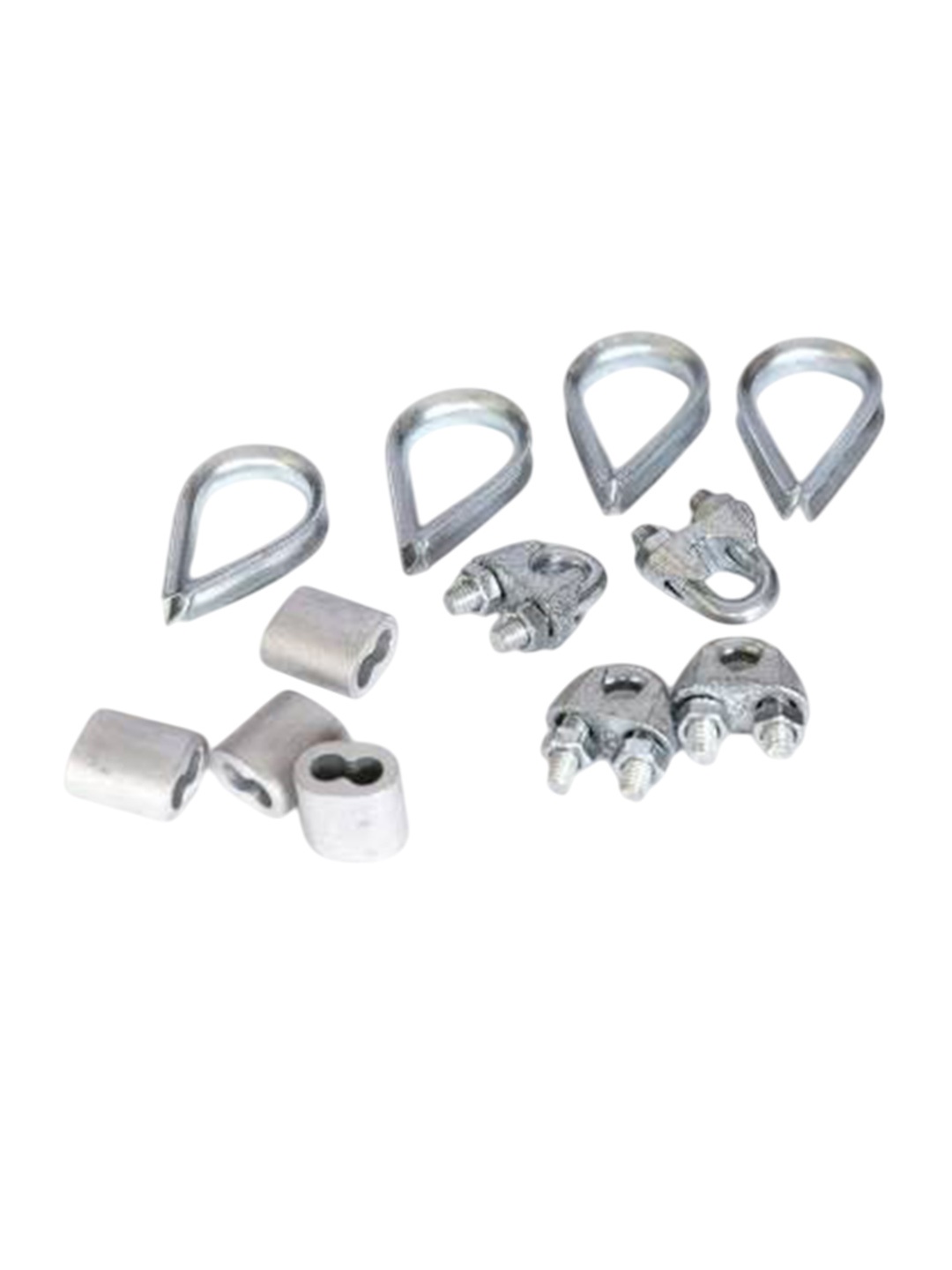 

HackerX Set Of 12 Gym Wire With Thimble Lock & Fraul Lock, Silver