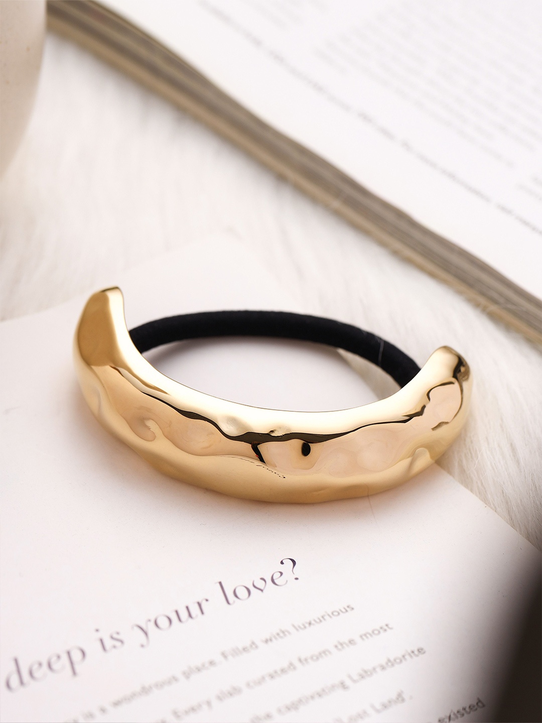 

Mitali Jain Hammered Arc Hair Cuff Tie, Gold