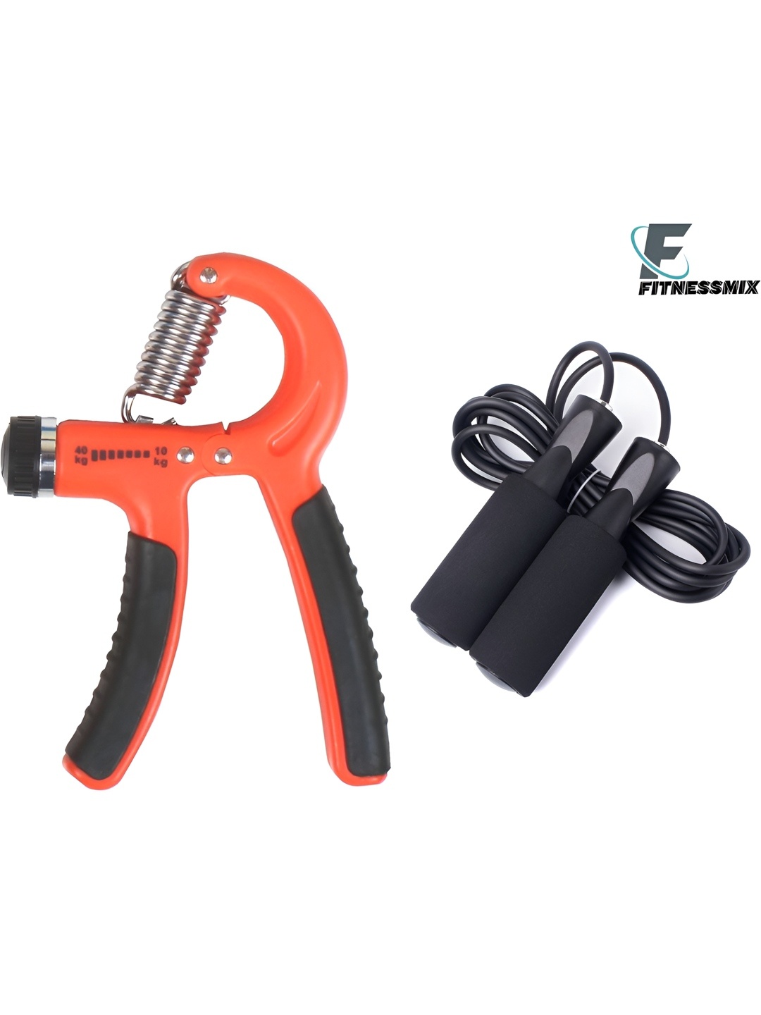 

YMD Set Of 2 Skipping Rope & Hand Gripper Workout Accessories, Black