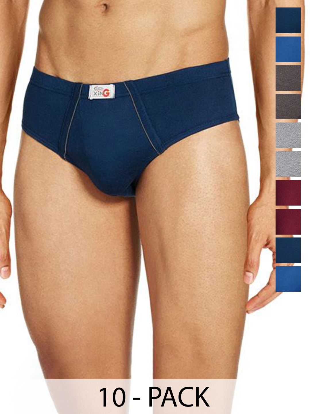 

Rupa Pack Of 10 Assorted Seamless basic Briefs Frontline-Xing-Brief-IE-10--95