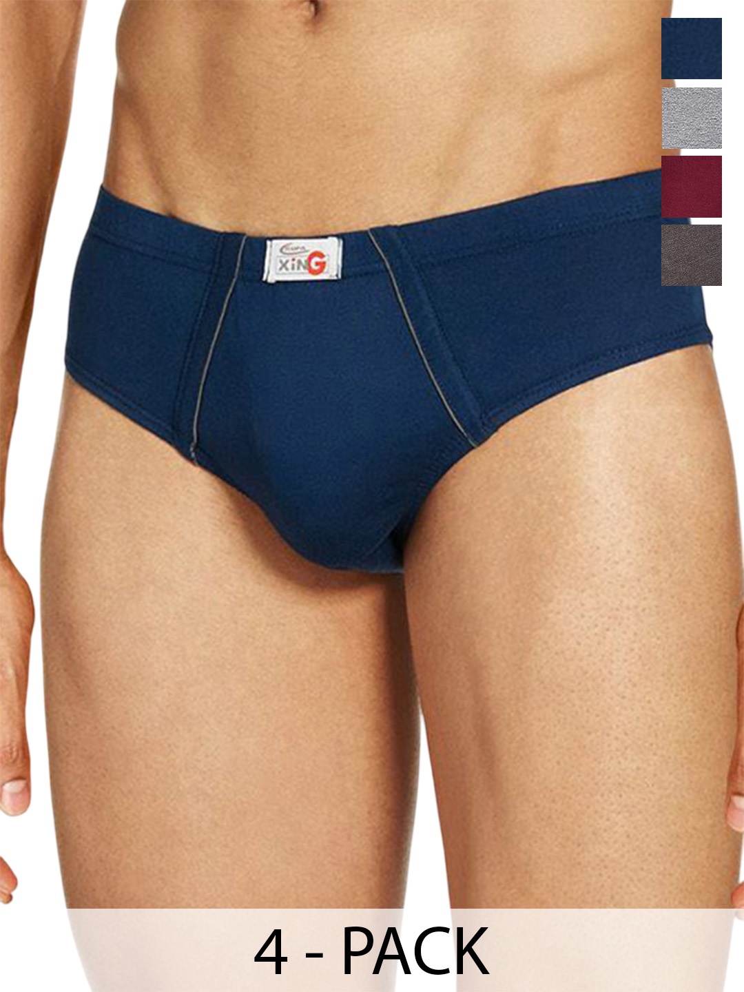 

Rupa Pack Of 4 Assorted Pure Cotton Basic Briefs - Frontline-Xing-Brief-IE-4--110
