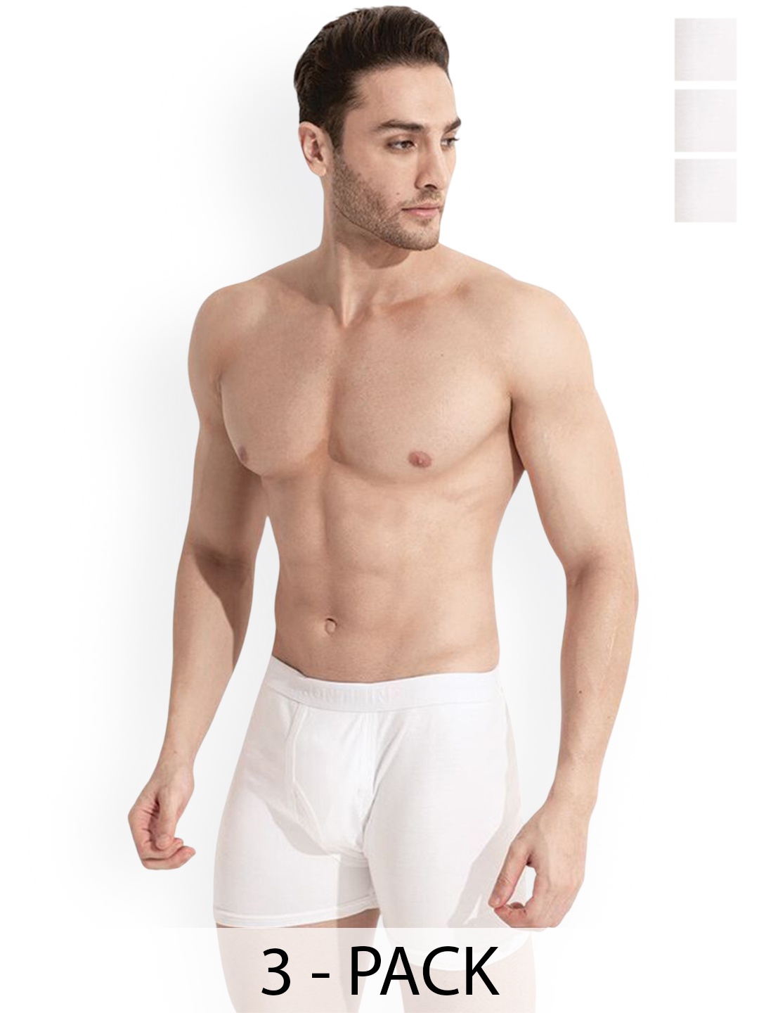 

Rupa Pack Of 3 Pure Combed Cotton Trunks Frontline-DWIF-White-3--100