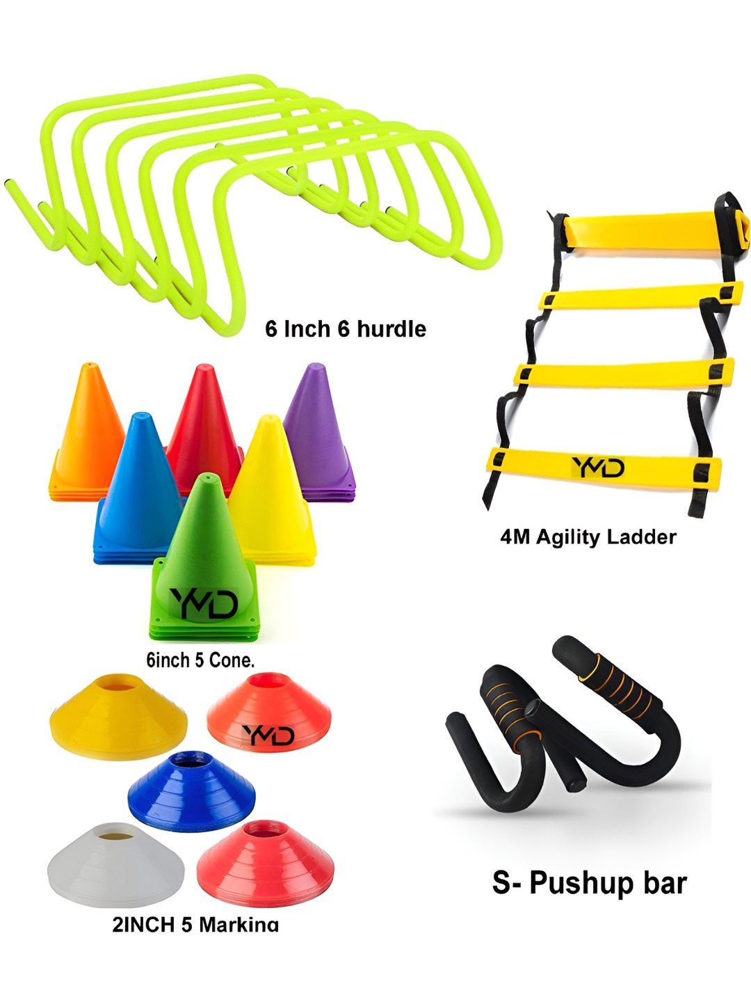 

YMD Set Of 19 Workout Accessories, Black
