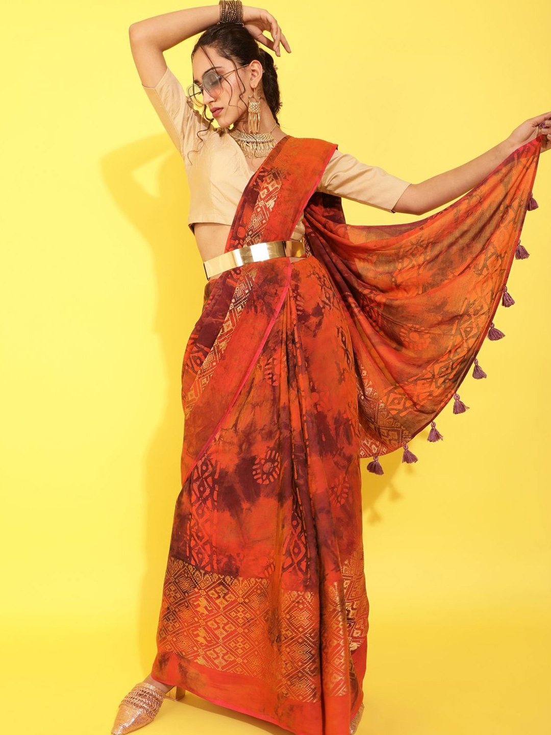 

Suha Saree, Orange