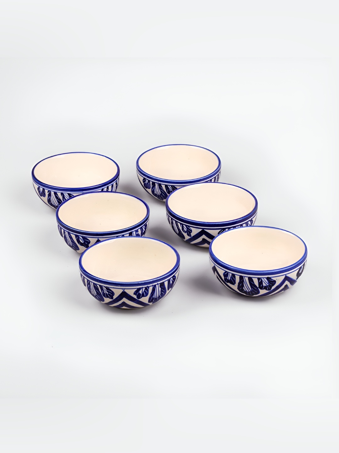 

Storepedia Blue 2025 6 Pieces Ceramic Dishwasher and Microwave Safe Serving Bowl