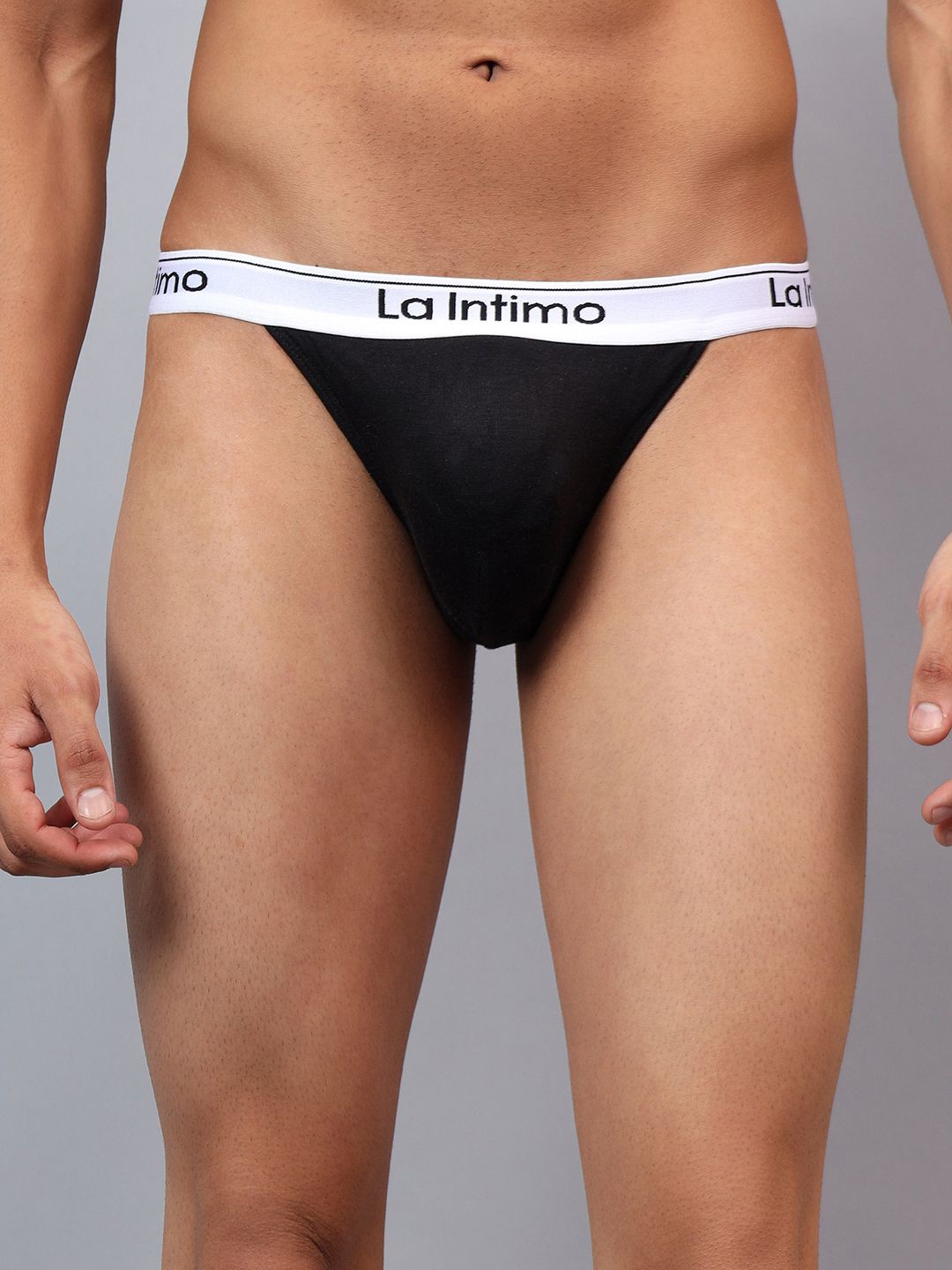 

La Intimo Anti-Microbial Thong Brief LXMUTH01BK, Black