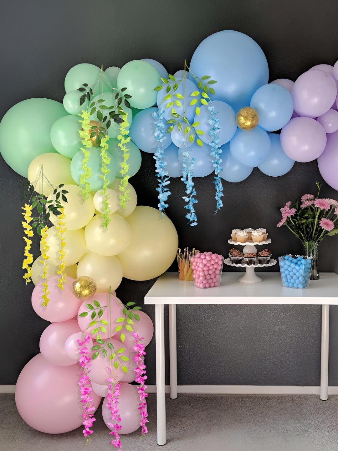 

Special You 67 Pcs Yellow & Blue Balloons & Banner Festive Decor