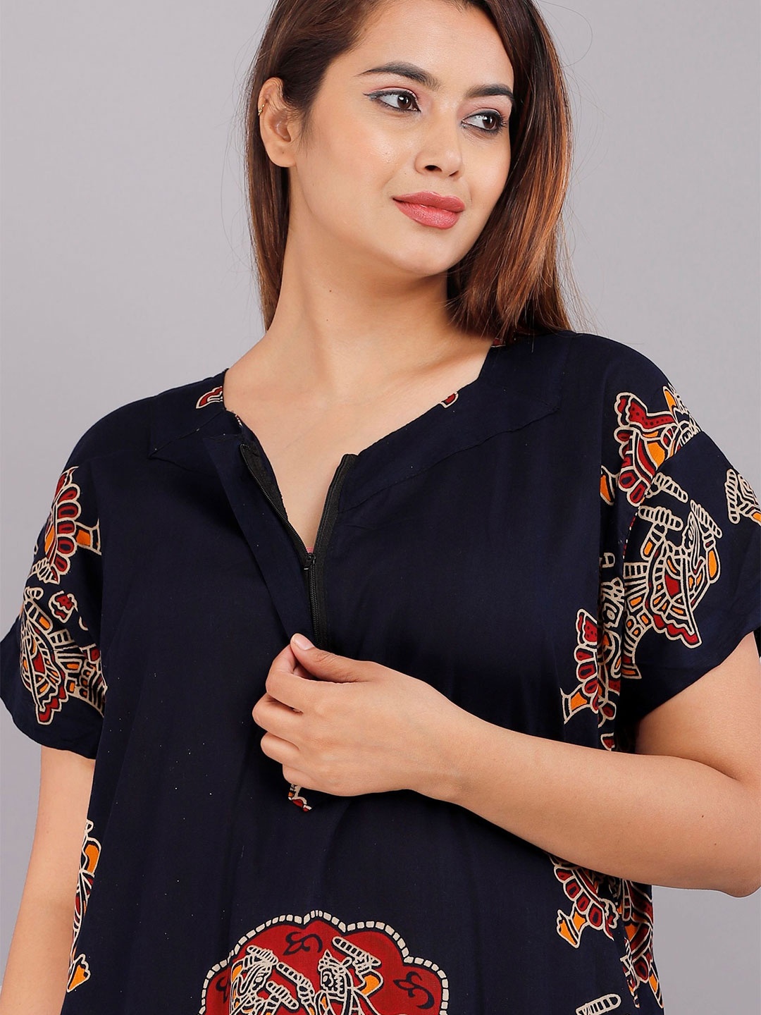 

PR PINK ROYAL Printed Maxi Nightdress, Blue