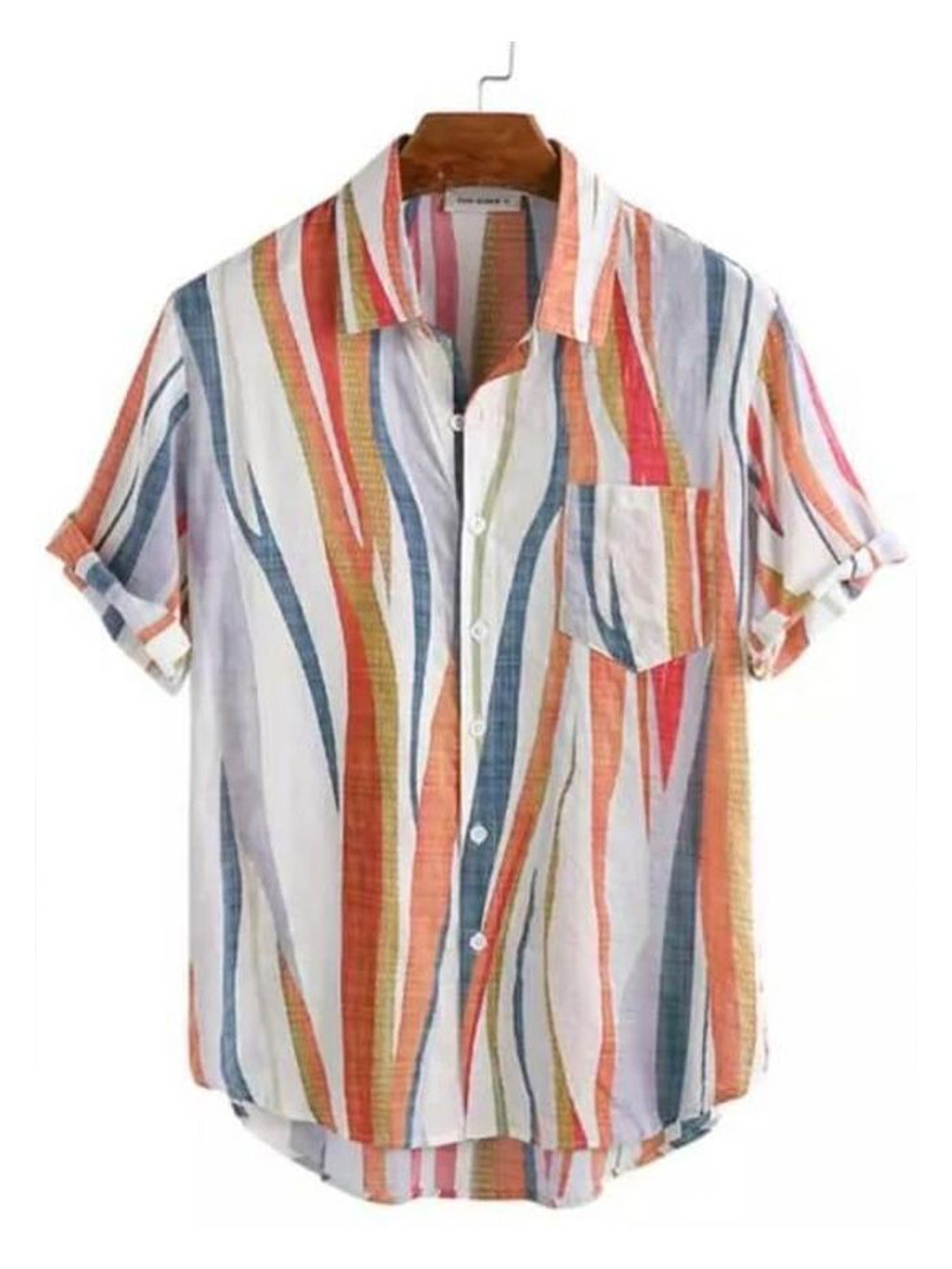 

iCome Men Multi Stripes Opaque Printed Casual Shirt