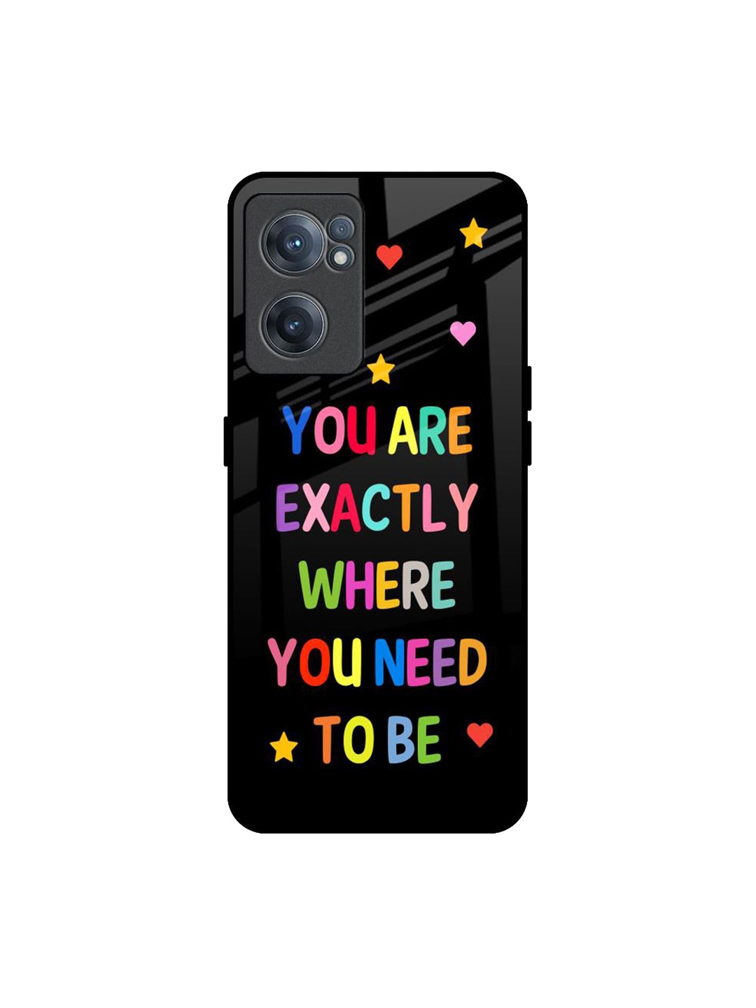 

QRIOH Magical Words Printed OnePlus Nord CE 2 Back Case, Black