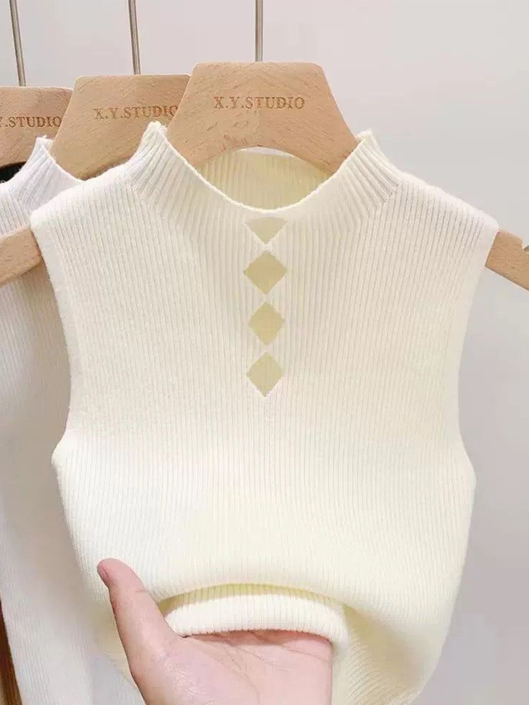 

Alamode By Akanksha Beige Ludo Statement Summer Tank Top