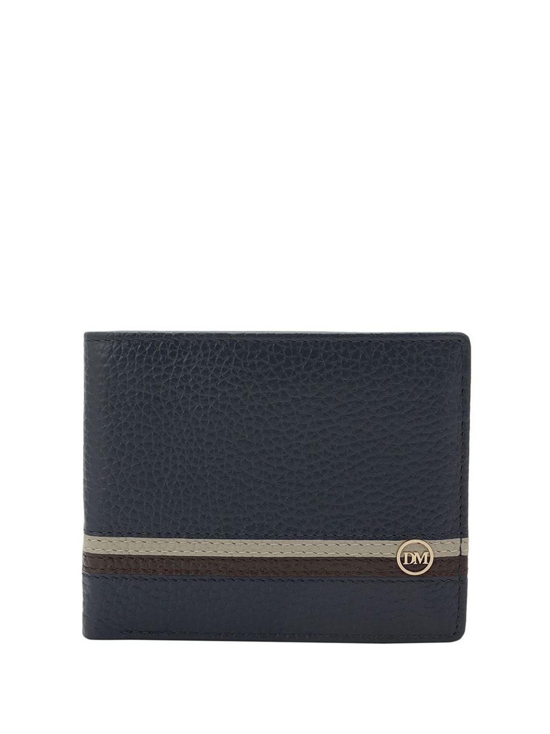 

Da Milano Men Leather Two Fold Wallet, Blue