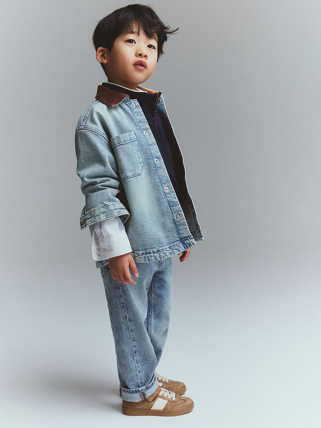 

H&M Oversized Denim Overshirt, Blue