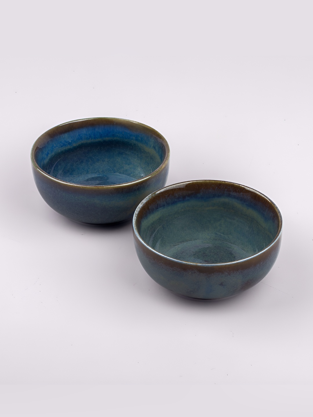 

Storepedia Blue 2 Pieces Porcelain Dishwasher & Microwave Safe Serving Bowl 200ml Each