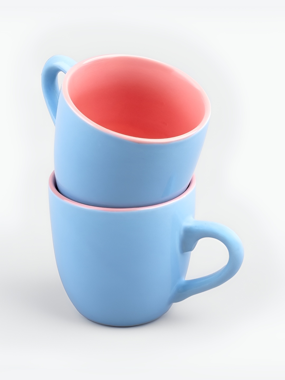 

Storepedia Blue & Pink 2 Pieces Ceramic Glossy Cups-150 ml Each