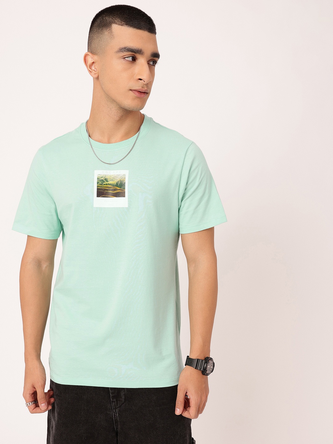 

Kook N Keech Getaway Paradise Graphic Printed Casual T-shirt, Green