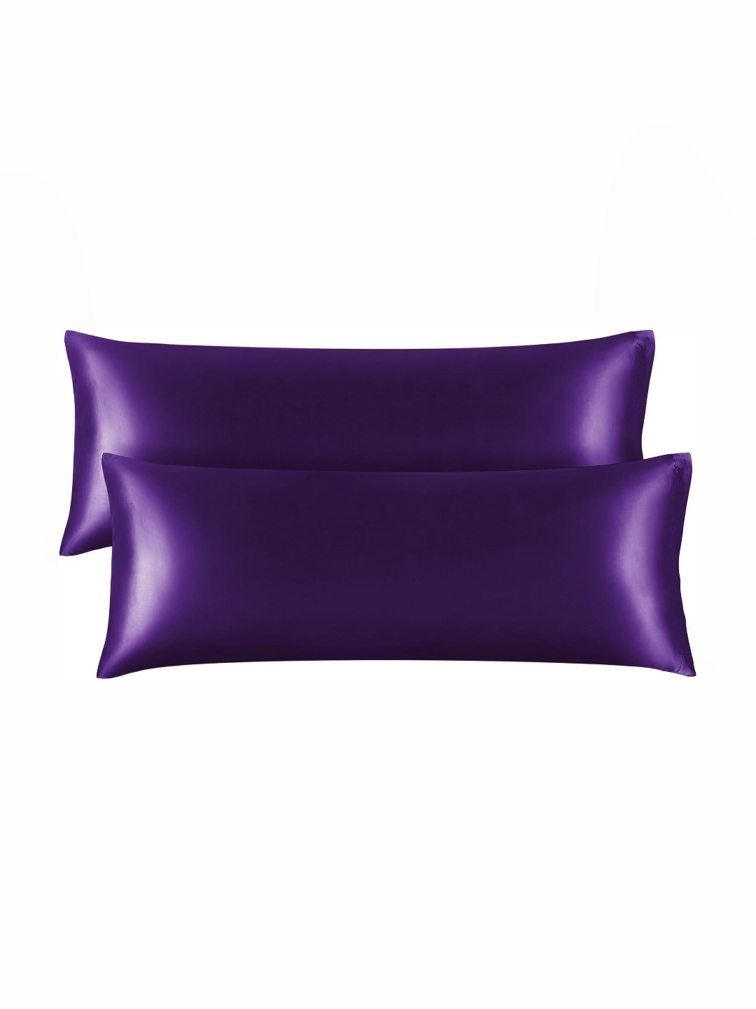 

DEHMAN Purple 2 Pieces Pure Silk Rectangle Pillow Covers