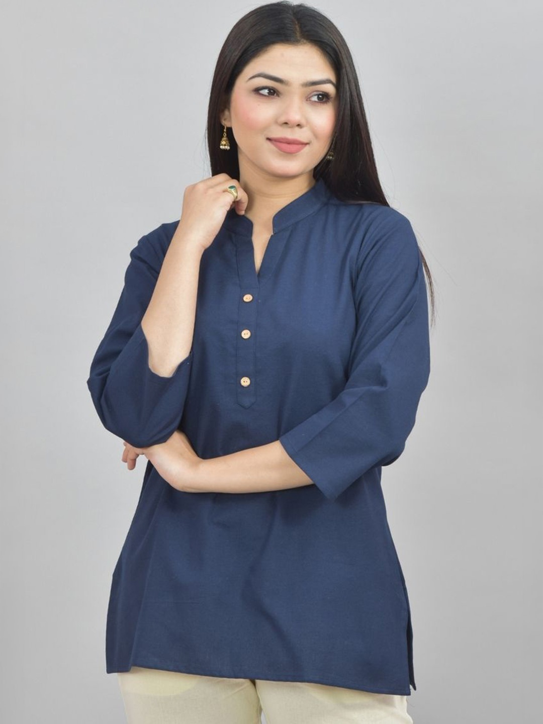 

ATARAH Women Pure Cotton Kurti, Blue