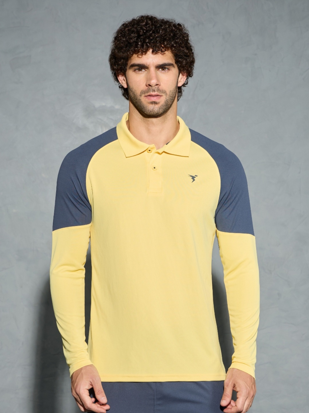 

Technosport Men Colourblocked Polo Collar Antimicrobial Slim Fit T-shirt, Yellow