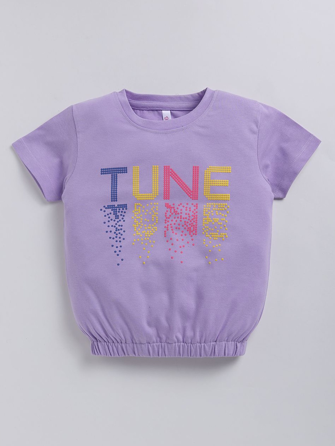 

Ginie Girls Typography Printed Round Neck Top, Lavender