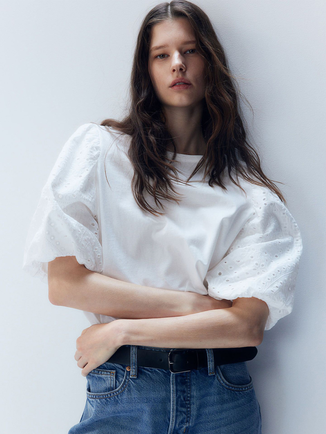 

H&M Balloon-Sleeved Top1274436001, White
