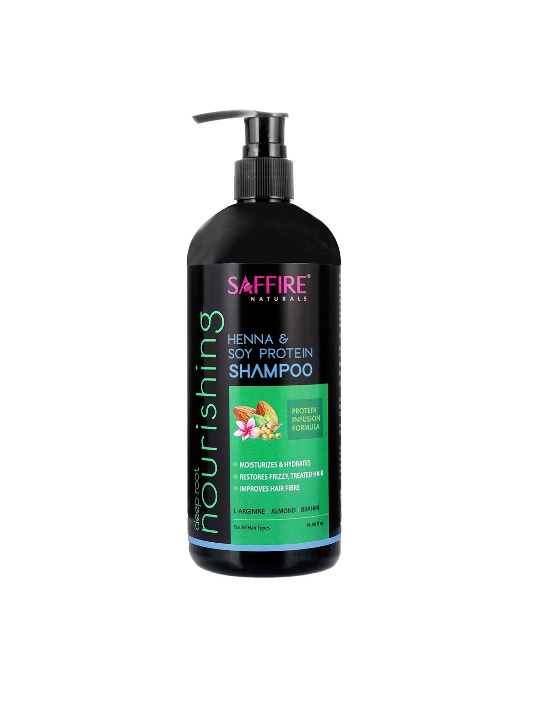 

Saffire Naturals Henna & Soy Protein Deep Root Shampoo - 475 ml, Green