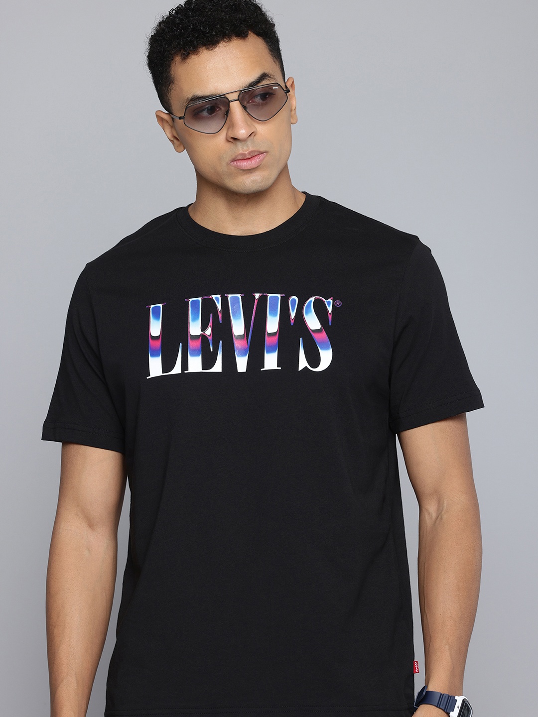 

Levis Brand Logo Printed Pure Cotton T-shirt, Black