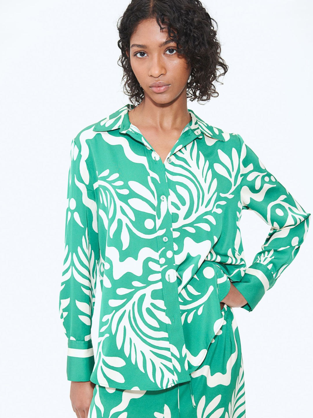 

H&M Twill Shirt, Green