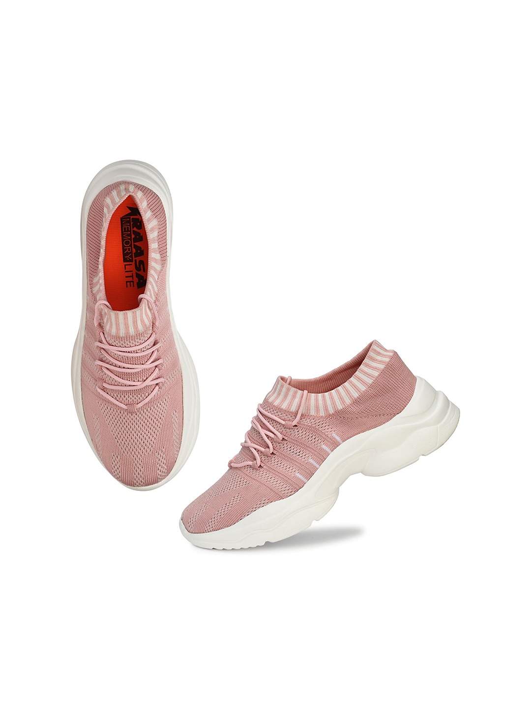 

KRAASA Women Mesh Running Shoes, Pink