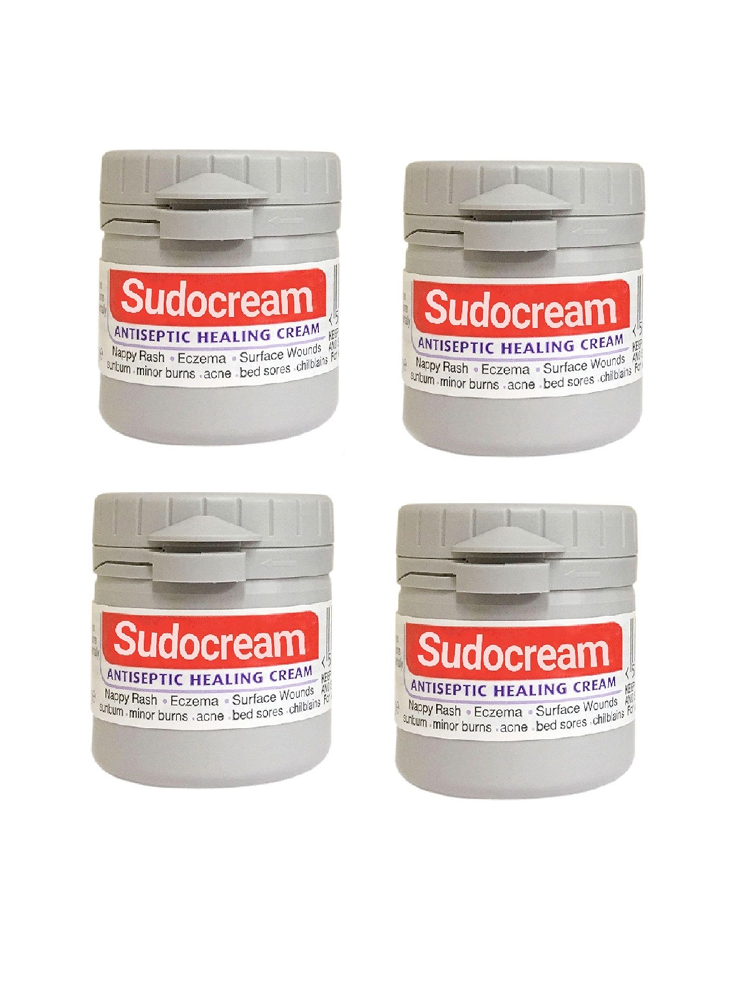 

Sudocrem Set Of 4 Antiseptic Healing Cream- 60 g Each, Grey