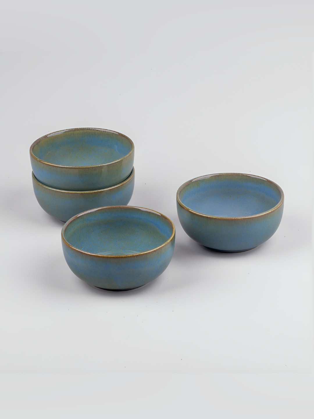 

Storepedia Green 4 Pcs Porcelain Ceramic Dishwasher & Microwave Safe Serving Bowl 200ml