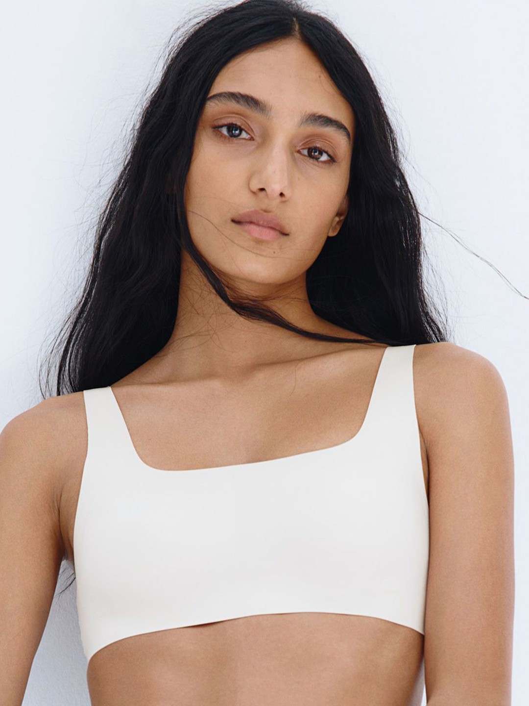 

H&M Padded Soft Microfiber Bra, Beige