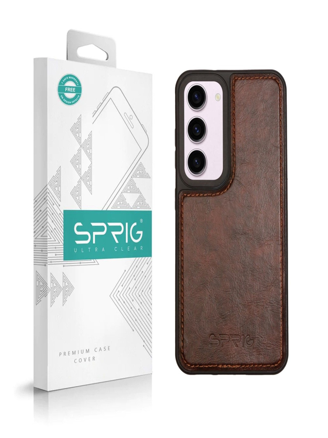 

SPRIG Solid Samsung Galaxy S23 Back Case, Coffee brown