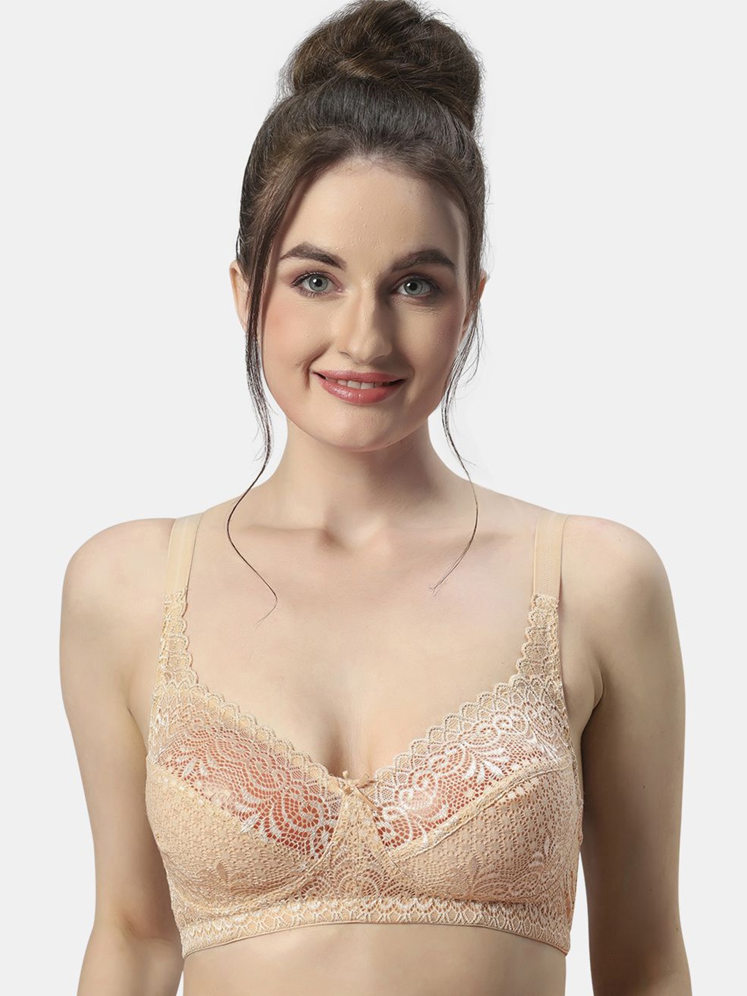 

Sonari Floral Bra Full Coverage Lightly Padded, Nude
