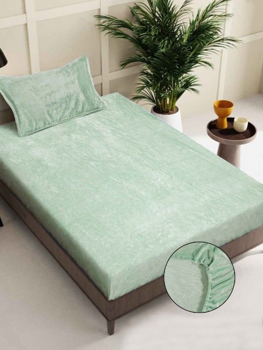

BREVARD Sea Green 210 TC Single Bedsheet Set 91 cm x 182 cm