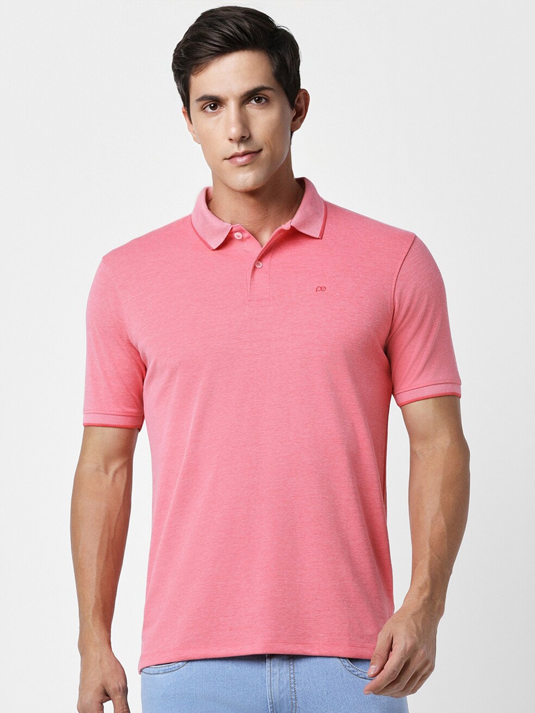 

Peter England Polo Collar T-shirt, Pink