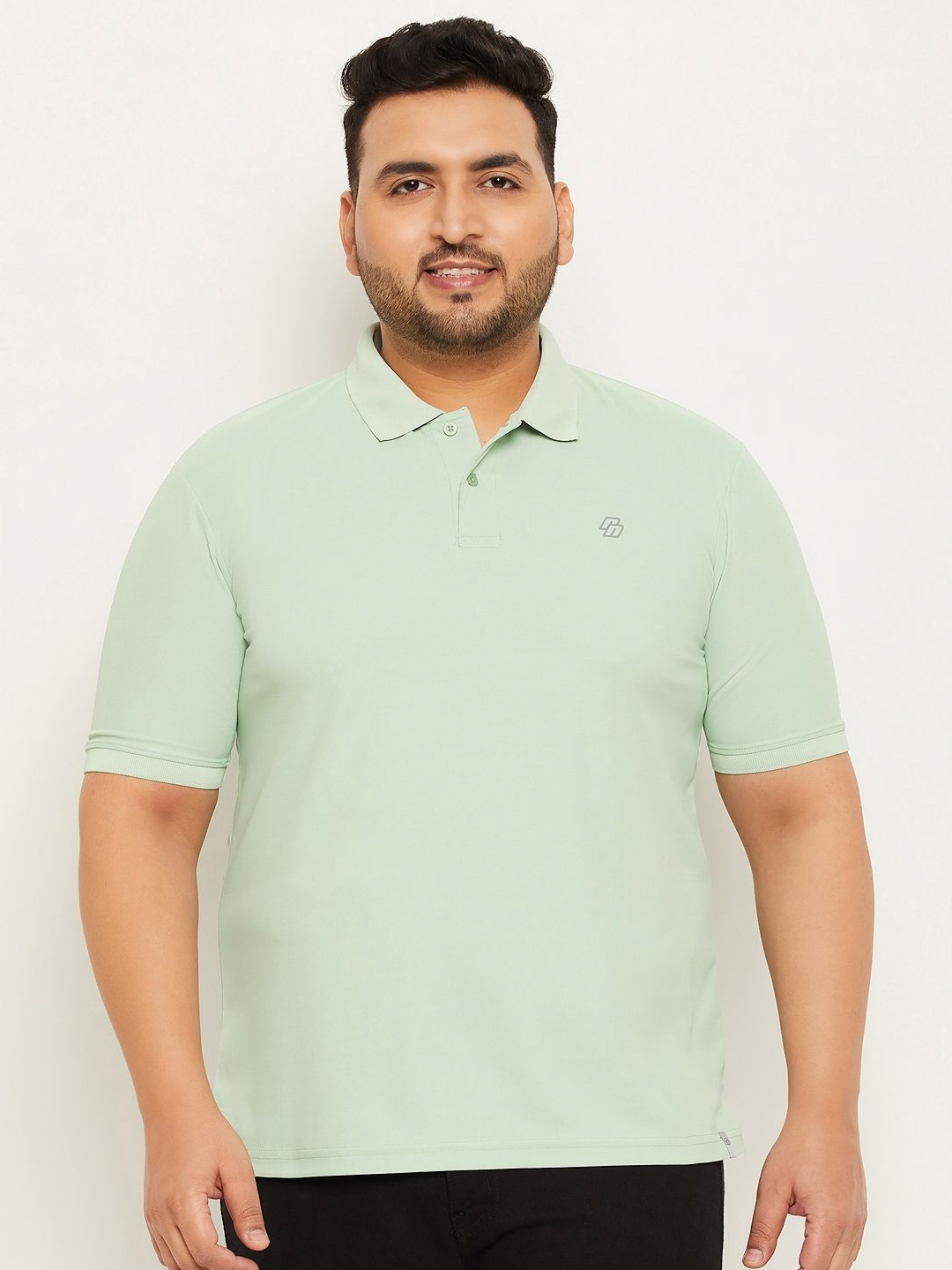 

RENUOVO Men Solid Polo Collar Cotton T-shirt, Green