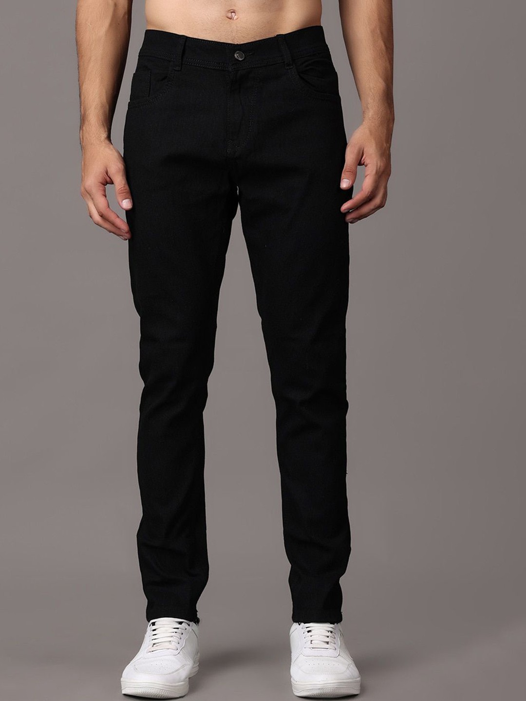 

INDIROCKS Men Mid-Rise Jeans, Black
