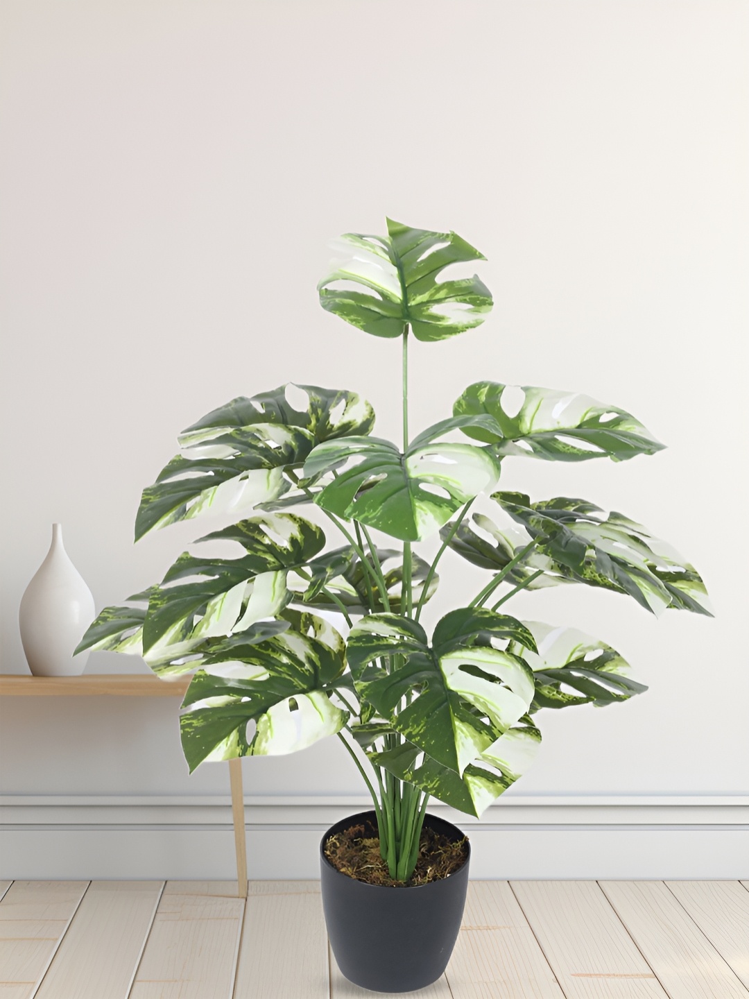 

Home Bloom White & Green Monstera Deliciosa Artificial Plant With Pot