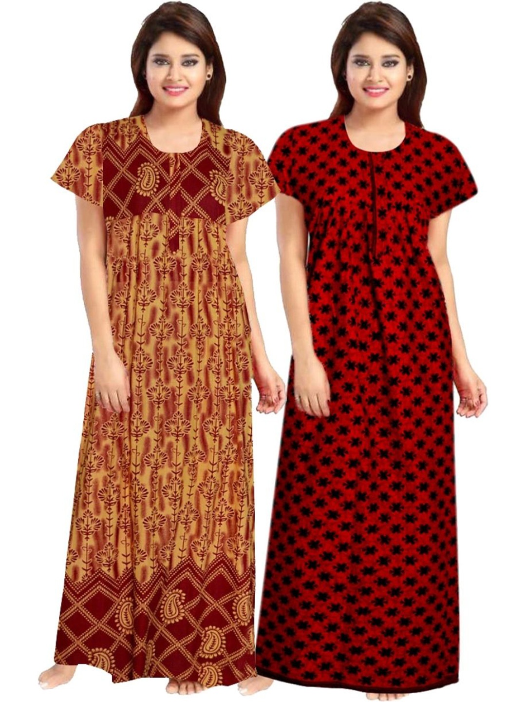 

PR PINK ROYAL Printed Maxi Nightdress, Red