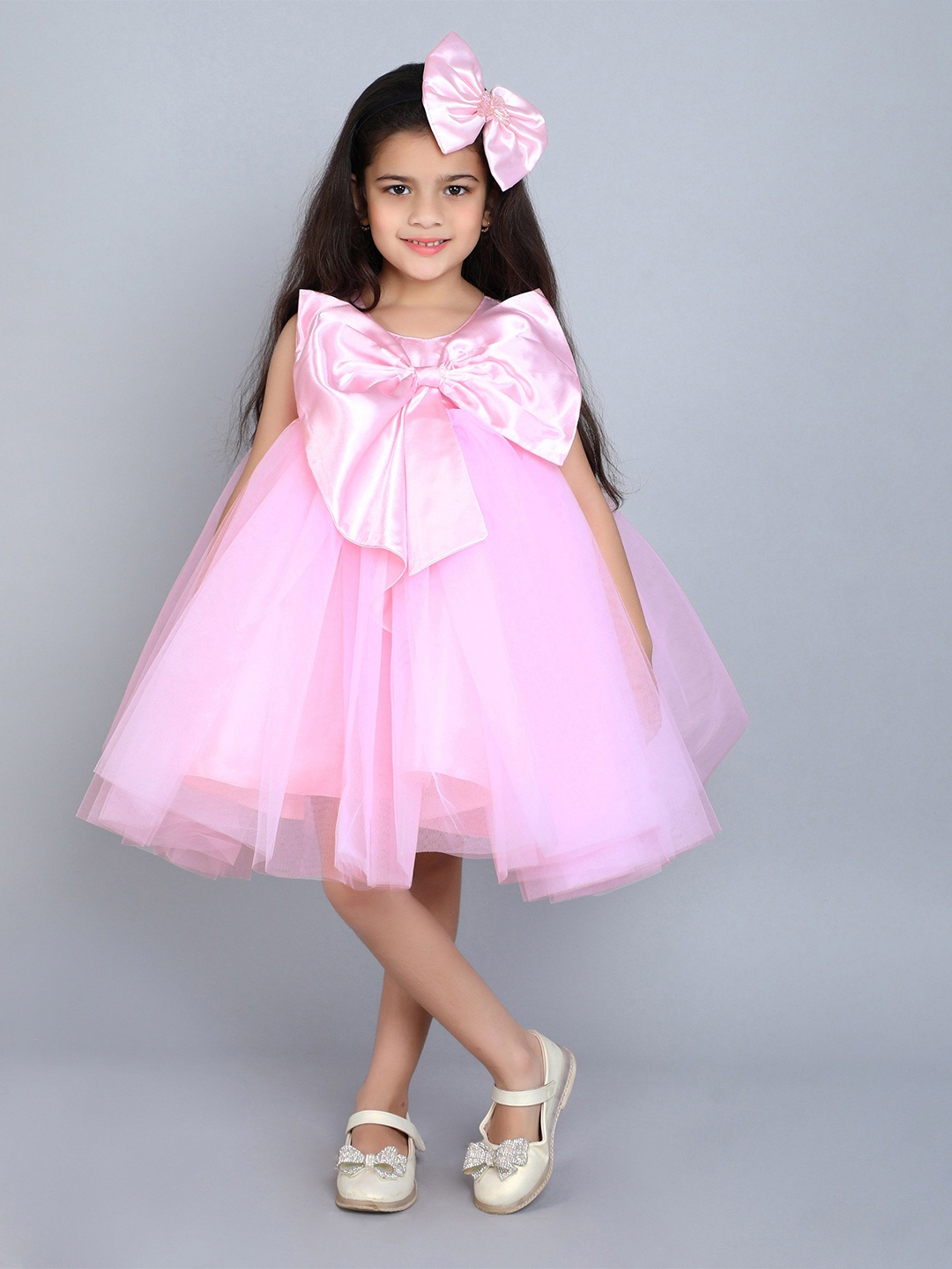 

Pink Chick Girls Round Neck Fit & Flare Dress