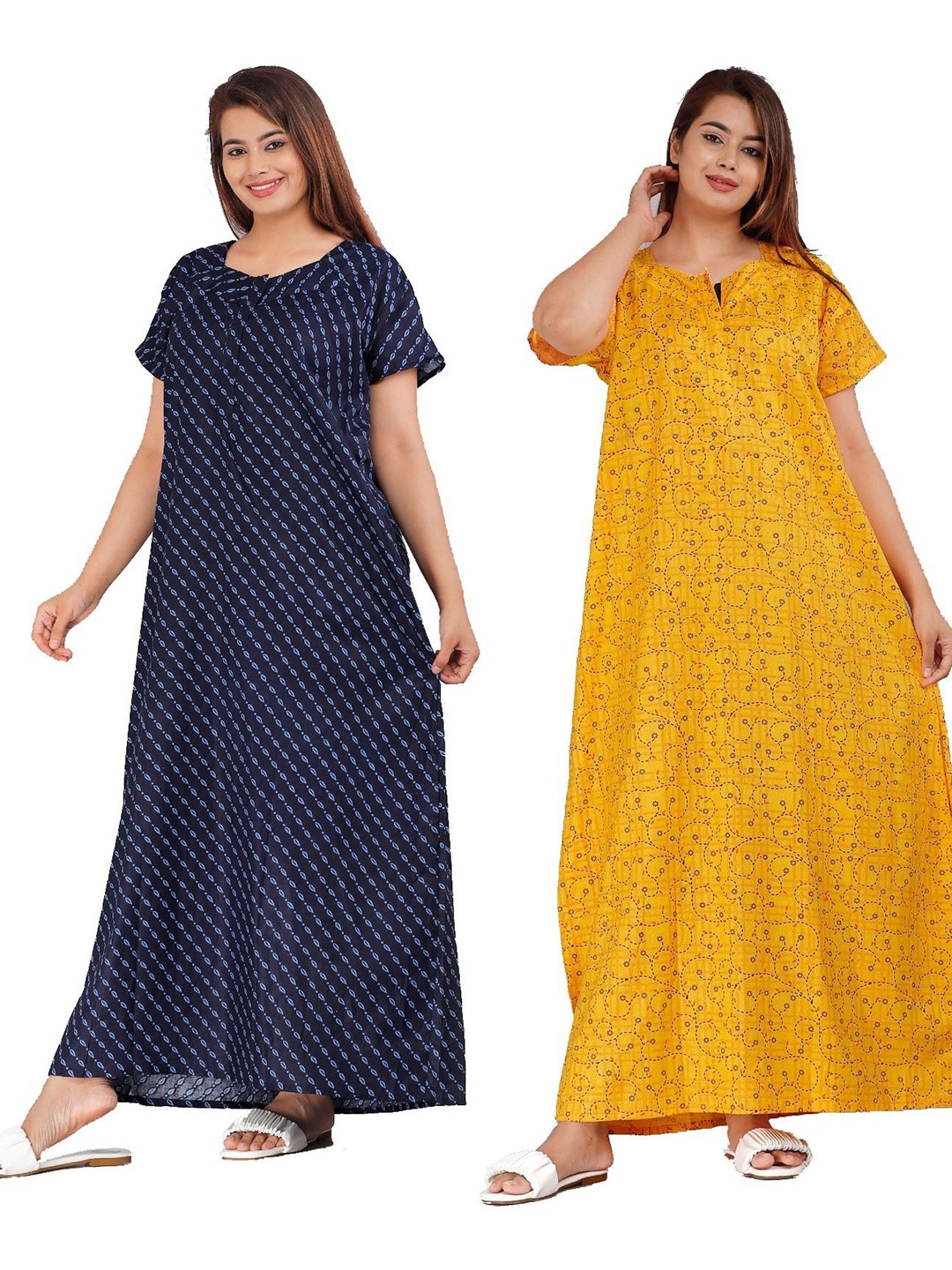 

PR PINK ROYAL Printed Maxi Nightdress, Blue