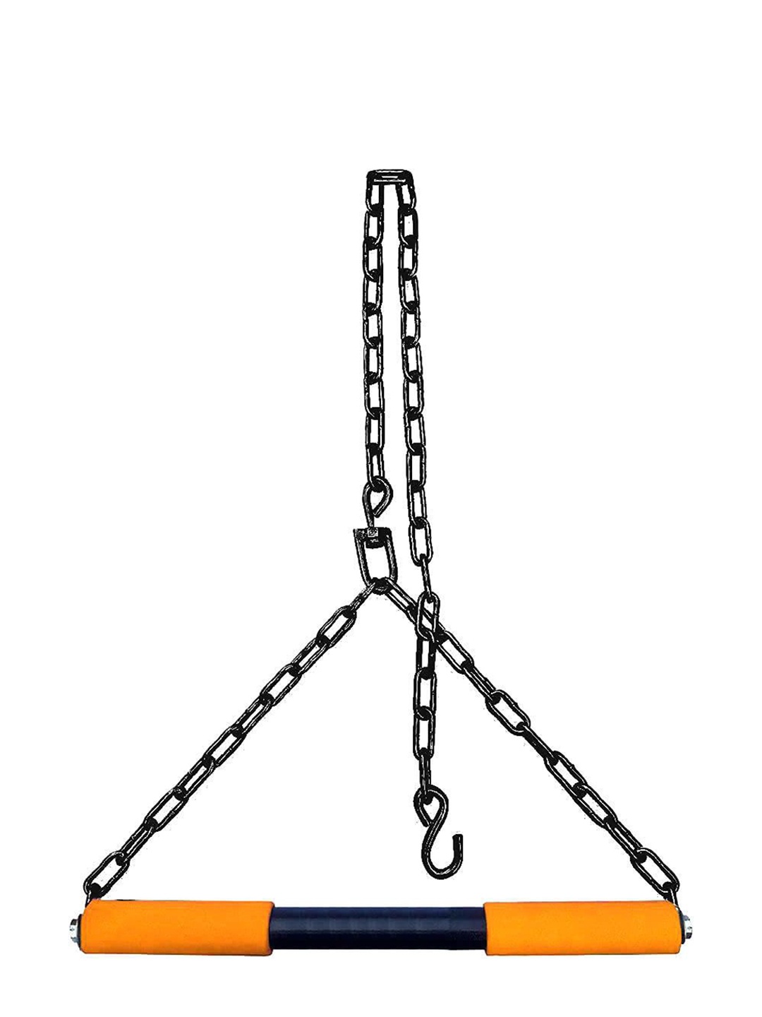 

HackerX Hanging Rod Pull Up Bar with Long Heavy Chain, Silver